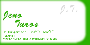 jeno turos business card